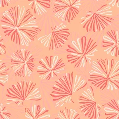 Sea Fan Coral - Peach Fuzz - Pantone Color of the Year 2024 - Pattern - nahtlos © sionia