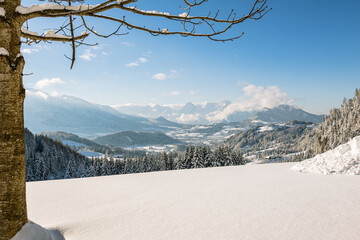 Winter Landscape in the Alps in upperaustria, Pyhrn-Priel