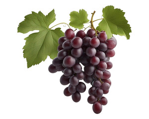 Obraz premium bunch of red grapes on transparent background