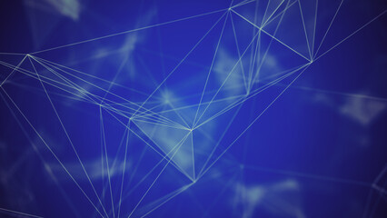 Plexus connectivity concept with lines and facets	