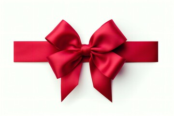 Naklejka premium red bow isolated on white