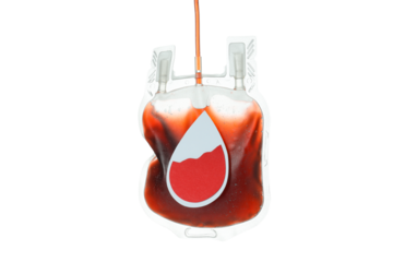 PNG,A package with donor blood, isolated on white background