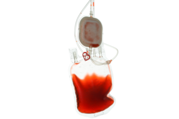 PNG,A package with donor blood, isolated on white background