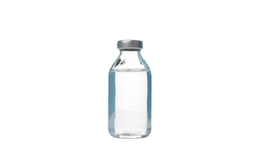 PNG, Glass medical bottle with liquid, isolated on white background