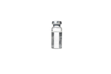 PNG, Glass medical bottle with liquid, isolated on white background