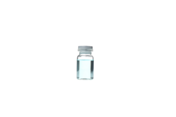 PNG, Glass medical bottle with liquid, isolated on white background