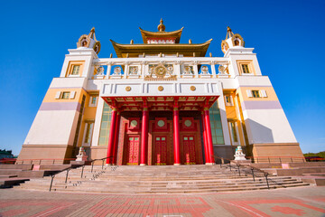 The largest Buddhist temple in Russia. City of Elista