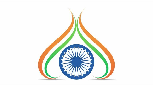 creative Happy Republic Day India, 26th January, flag flying HD quality, quality animation video, Indian Monuments and tricolour.