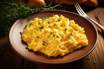 scrambled eggs with toast
