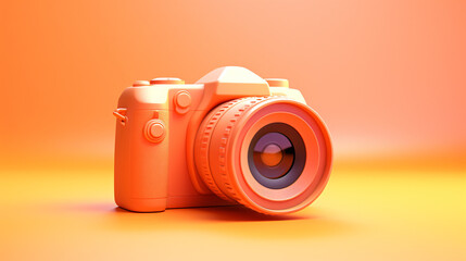 Orange DLSR Camera