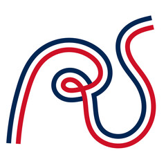 Obraz premium France Flag Ribbon