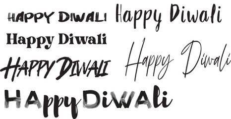 Happy Diwali text vector art | Happy Diwali text design | Happy Diwali cursive font design | Diwali Festival vector | Deepavali design