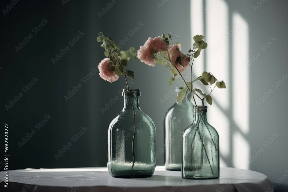 Poster scandinavian style composition. original and minimalistic design interior. generate ai