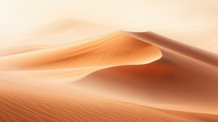 Fototapeta na wymiar heat sand desert landscape illustration oasis mirage, nomad wilderness, horizon barren heat sand desert landscape