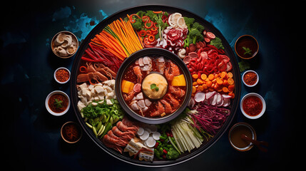 Chinese Hot Pot Extravaganza with Succulent Seafood, Premium Meats, and Fresh Flavors