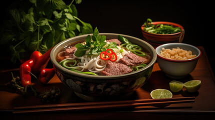 Vietnam Aromatic Delights at Our Exquisite Pho Noodle Restaurant in Served
