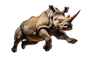 rhinoceros jump isolated