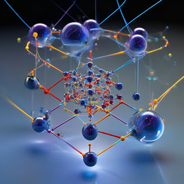 A visual representation of qubits in superposition