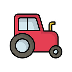 tracktor icon with white background vector stock illustration