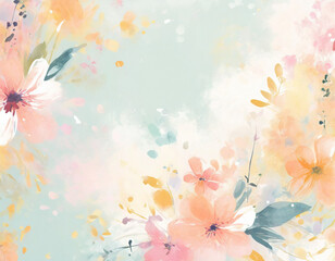 Floral paint texture background.