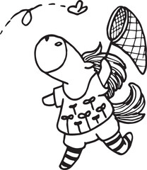 Hand Drawn Cute Animals Vector EPS File Digital Download