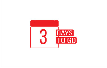 Two day to go. Countdown left days. Count time sale. Number of days remaining for sales and promotion. Sale promotion timer sign business concept. Vector illustration