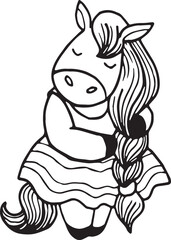 Hand Drawn Cute Animals Vector EPS File Digital Download