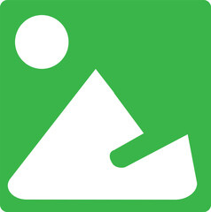 Green gallery, photography and photo icons.