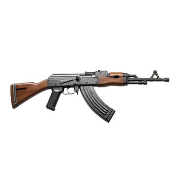 AK47 ON white background , png, transparent background