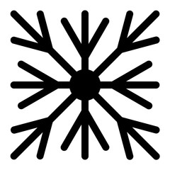snowflake Solid ICon Illustration