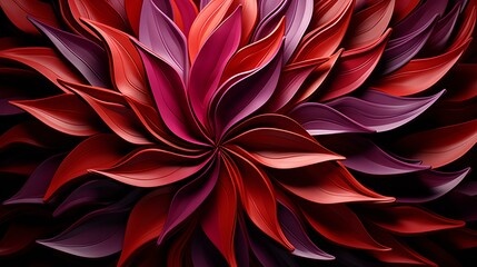 Vibrant Floral Abstract: A Fusion of Elegance in Red and Purple Hues