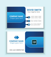 Editable Simple Business Card Design Layout or Visiting Card Design Template. Vector File