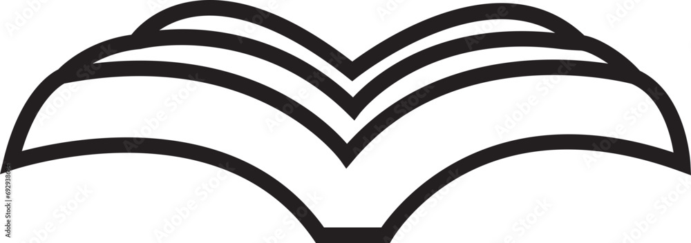 Poster black book vector icon. linear flat sign for mobile concept and web design with editable stock. book