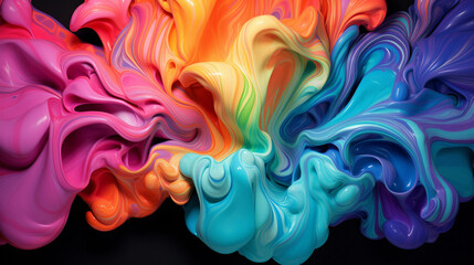 colliding creases of color. Modern abstract. Colorful background.