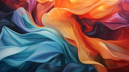 colliding creases of color. Modern abstract. Colorful background.