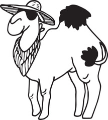 Hand Drawn Cute Animals Vector EPS File Digital Download