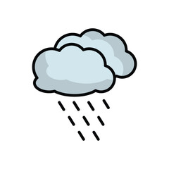 rain cloud icon with white background vector stock illustration