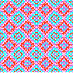 Fashion crochet ornament ethinc texture vintage with  pastel color. Ethinc pattern seamless on base color for background. Vector illustration elegant design.