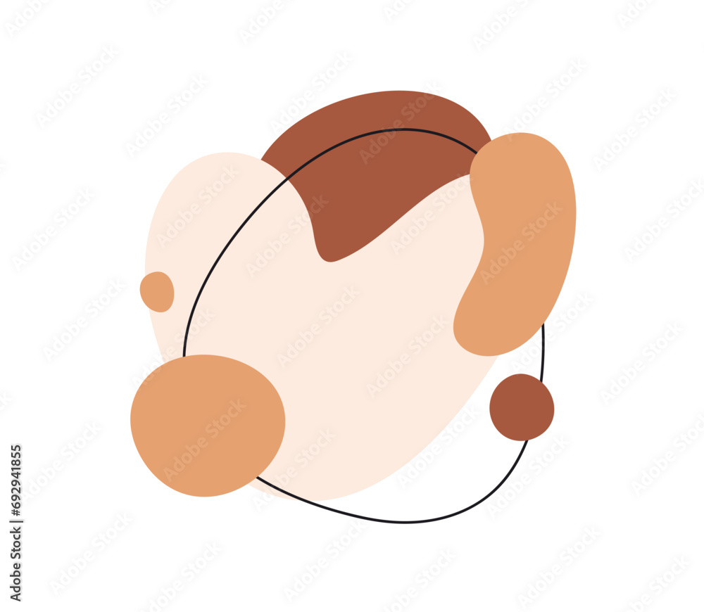 Aufkleber abstract organic shapes, natural blot. geometric circled background design. creative fluid liquid bl