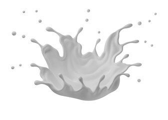 PSD Milk Splash 3D Rendering