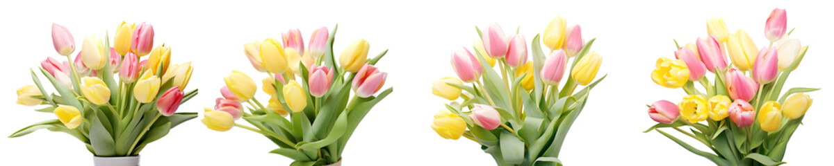 bouquet of tulips - obrazy, fototapety, plakaty