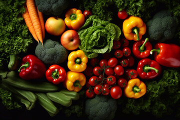 vegetables on a table