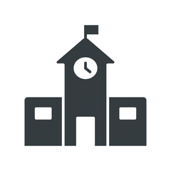 School building icon vector on trendy design