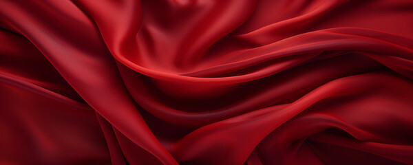 Obraz premium close-up red silk