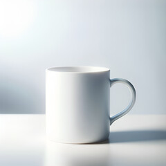 Ceramic Isolated White Mug Mockup on White Background Mug Mockup Image