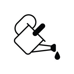 watering can icon with white background vector stock illustration