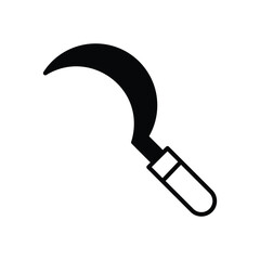 sickle icon with white background vector stock illustration