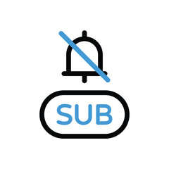 Unsubscribe  Icon vector stock illustration.