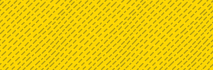 Abstract small dash yellow seamless pattern. Rain texture vector wallpaper in monochrome color. Hand drawn diagonal line illustration. 