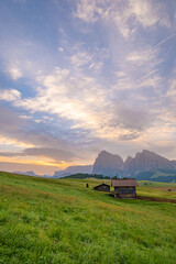 Alpe di Siusi, Europe's largest alpine pasture , is a UNESCO World Heritage Site. Summer offers vibrant blooms, peak climbs, and rustic hut retreats